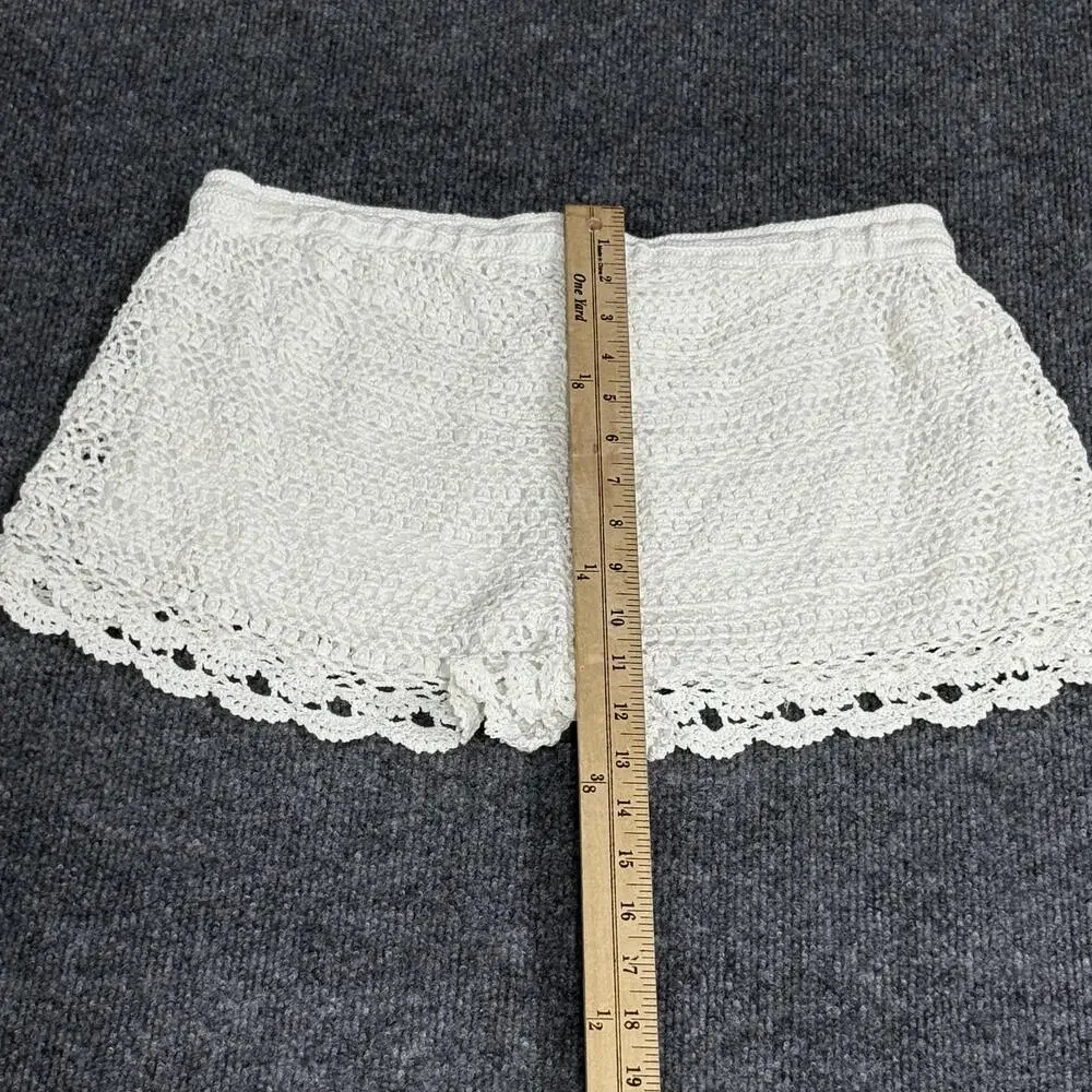 Joie Shorts Womens Large Crochet Lace Lined Drawstring Boho Beach Summer